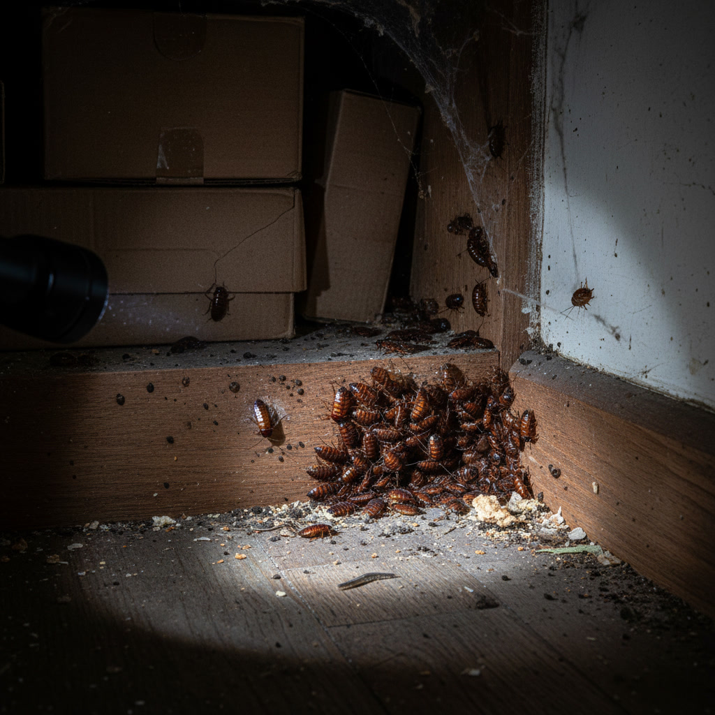 Common household insect nesting sites in walls and furniture